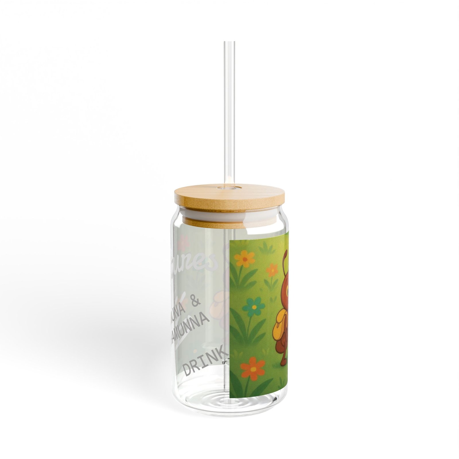 Glass Sipper, Eco-Friendly Drinkware, Perfect for Kids, Outdoor Parties, BBQs, Summer Picnics, Gifts, Cute Ant Sipper - Image 3