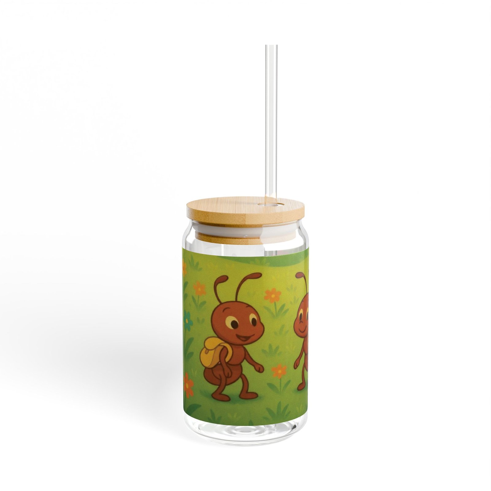 Glass Sipper, Eco-Friendly Drinkware, Perfect for Kids, Outdoor Parties, BBQs, Summer Picnics, Gifts, Cute Ant Sipper - Image 2