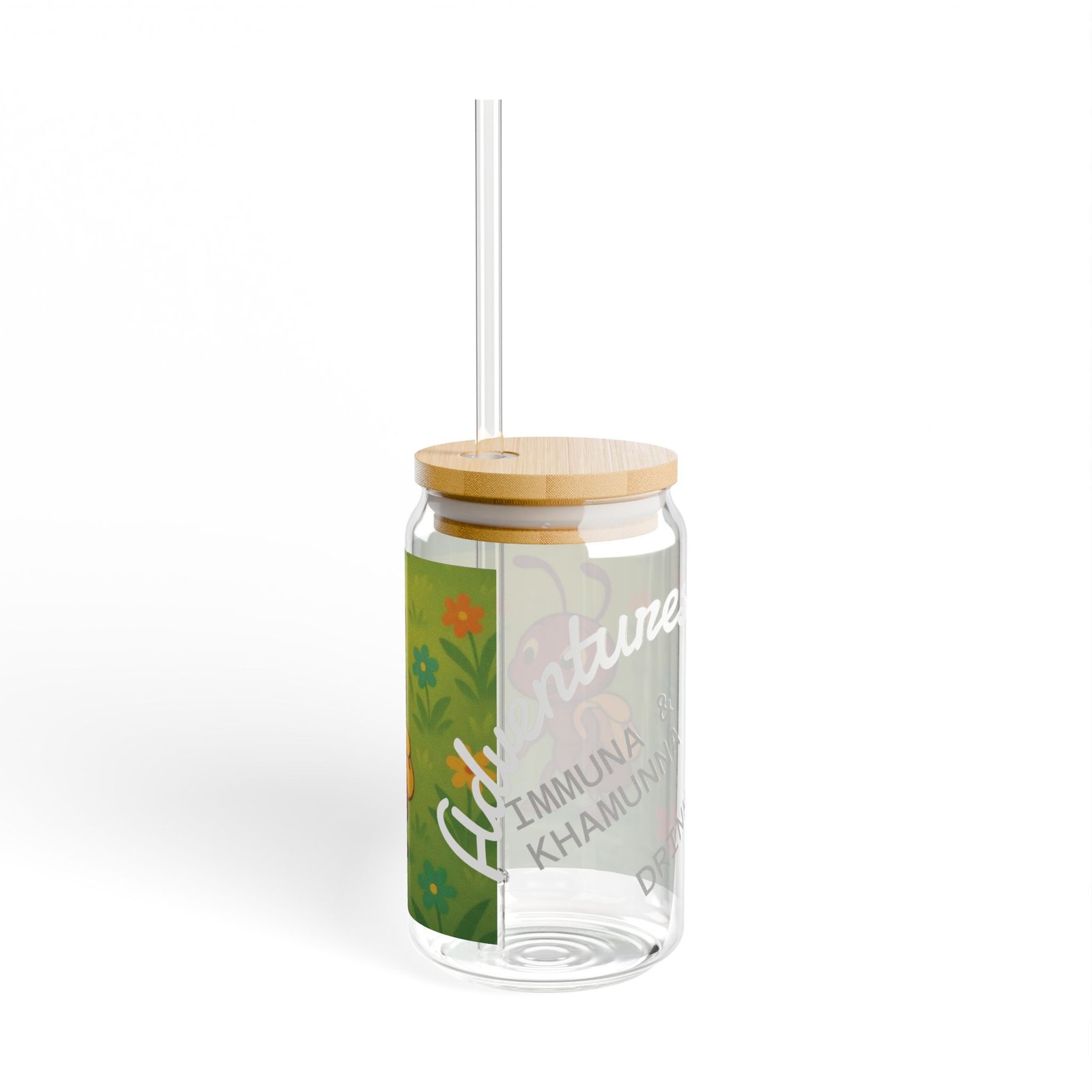 Glass Sipper, Eco-Friendly Drinkware, Perfect for Kids, Outdoor Parties, BBQs, Summer Picnics, Gifts, Cute Ant Sipper - Image 4